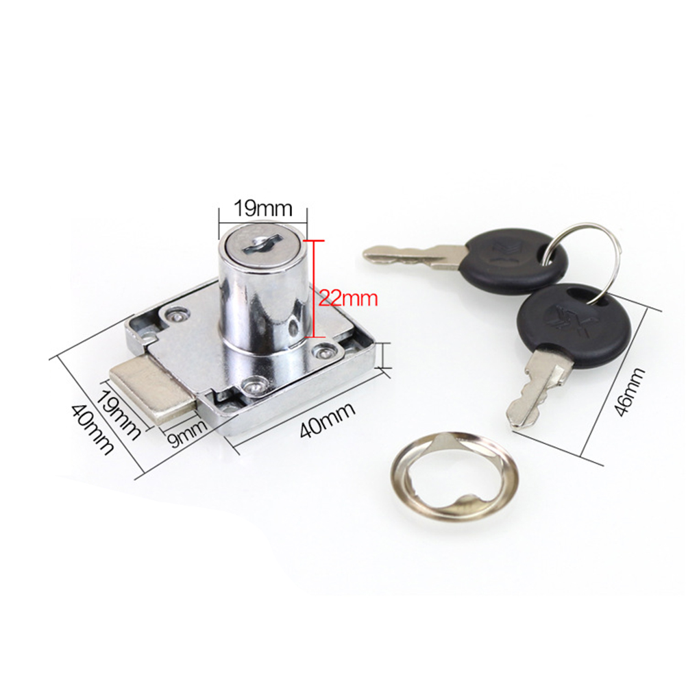Stainless Steel Cabinet Drawer Door Lock Mailbox Double Open Anti-theft Locker for Household Door Locking Ornament: A