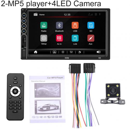 Auto MP5 Speler N6 7 Inch Scherm 2 Din Auto Radio Bluetooth Video MP5 Speler Met Camera Voor Iphone Xr.: 2