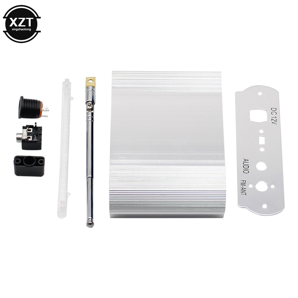 Niebieska aluminiowa obudowa modułu do dekodera Bluetooth WMA Odtwarzacz muzyczny MP3 Moduł radia samochodowego Obsługa USB FM TF: Srebrny