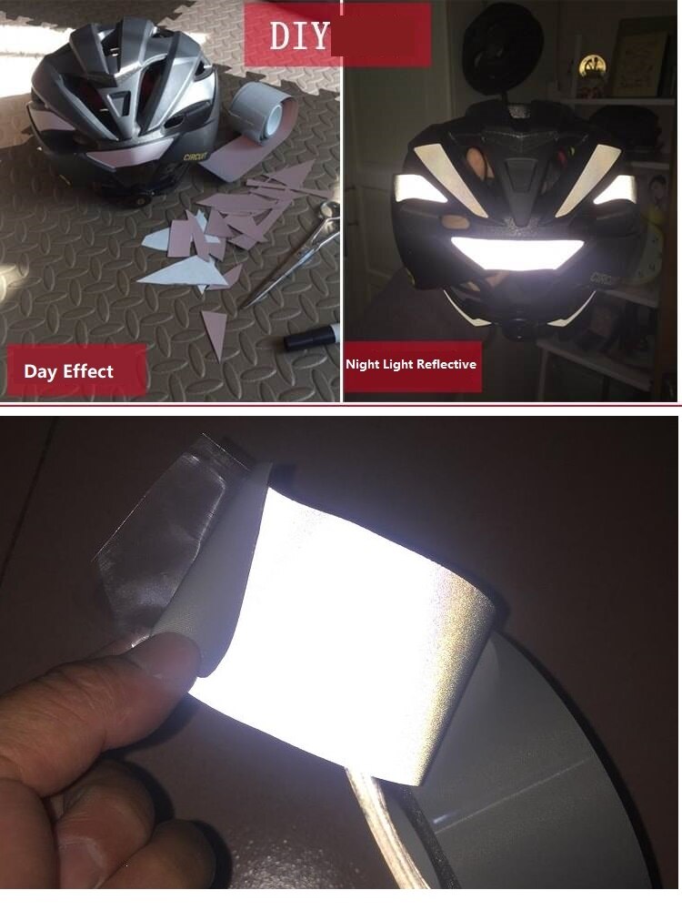 5CM Self-adhesive Bright Silver Reflective Chemical Tape R380 EN471 Class-2 High Light DIY Garment Bag Shoes Bike Warning Strip