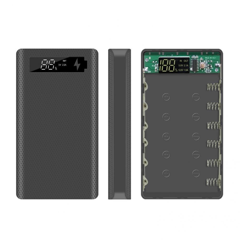 Praktische Handy Power Akku Ladegerät DIY Fall mit LED Licht Power Bank Fall Komfortable Grip für Handys