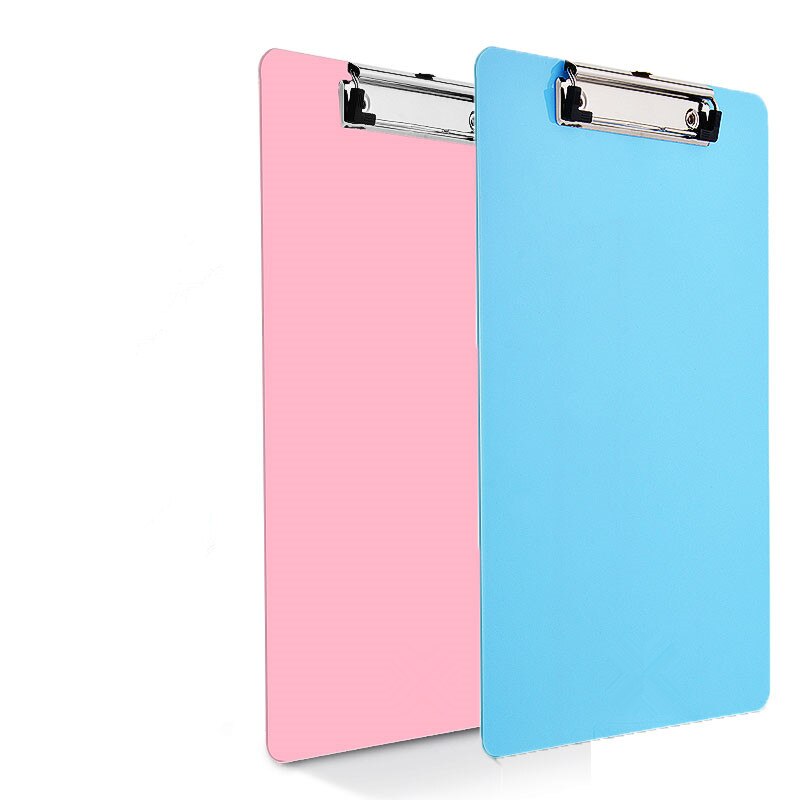 5 Colors A4 Plastic Clip Board Portable File Folder Clipboard with Hook Drawing Writing Pad Office Supplies Student Stationery