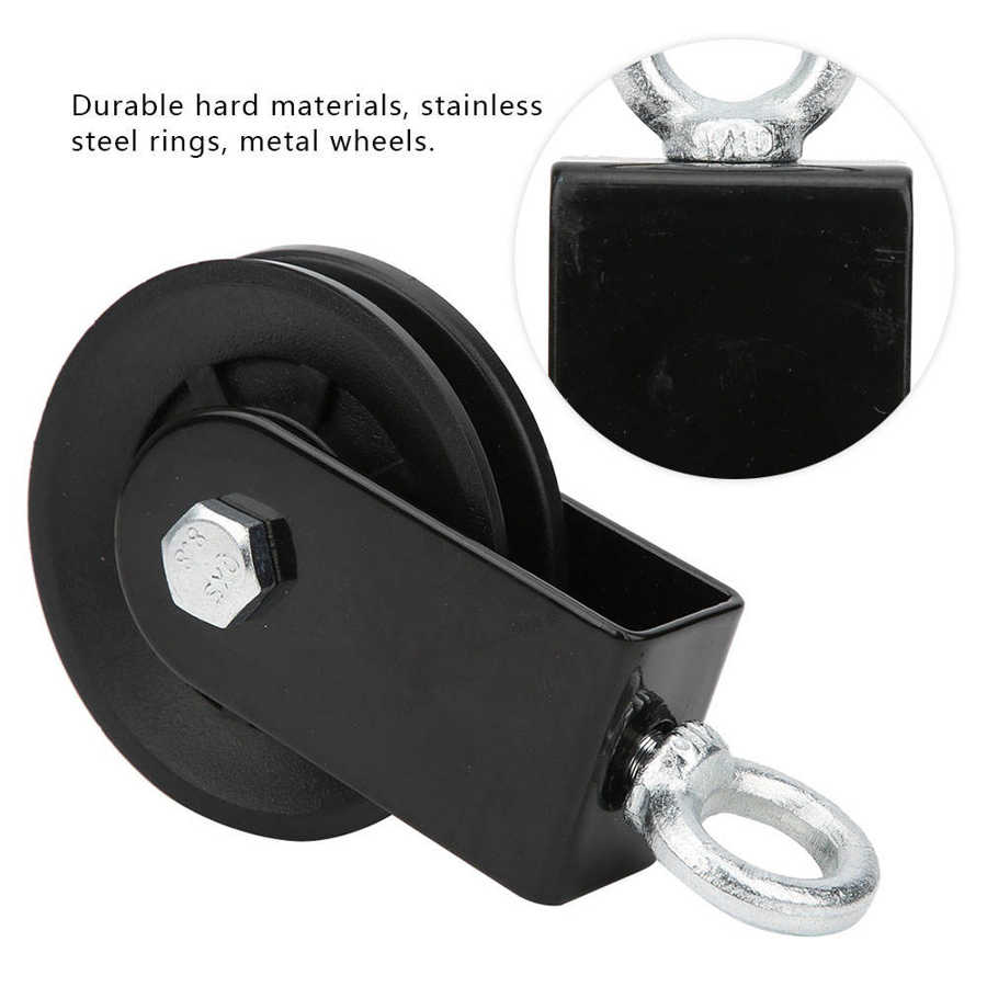 Gym Support Pulley Stainless Steel Bearing Lifting Pulley Bracket Pulley Mute Hanging Wheel Single Wheel Swivel Lifting Pulley