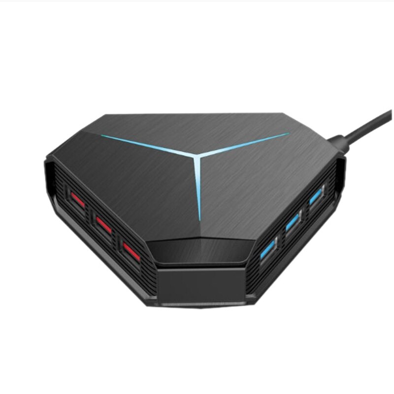 Multi USB 3.0 Hub Splitter TF SD Card Reader with Microphone Interface High Speed 6 Ports Hub for PC Computer