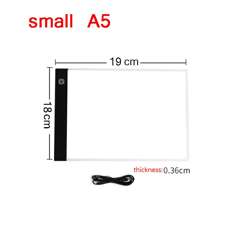 A3/A4/A5 Drie Niveau Dimbare Led Light Pad Tekentafel Pad Tracing Lichtbak Oogbescherming Gemakkelijker voor Diamant Schilderij: BA108