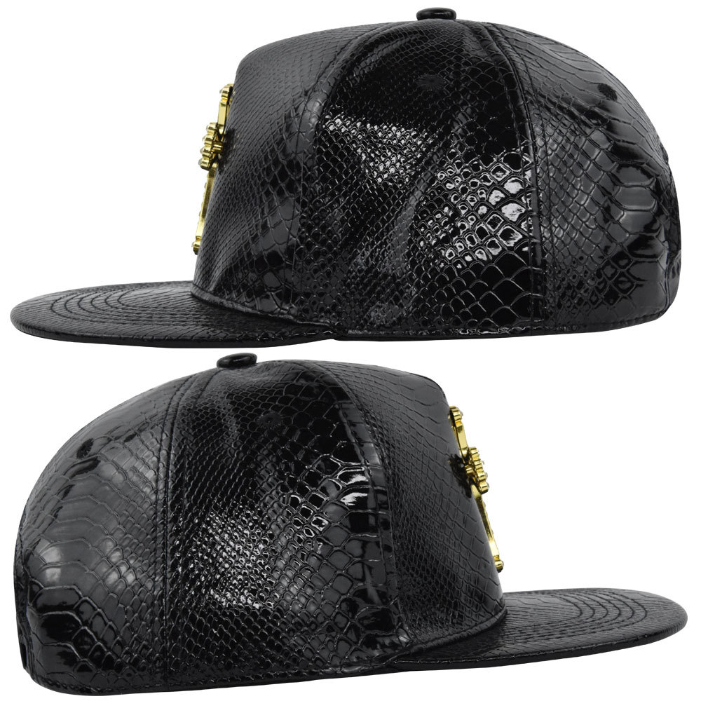 Hiphop-caps korset jesus metallmerkelapp breakdancing streetdance hatt med flat brem hiphop-caps med tettsittende passform ungdoms-tidevannscaps
