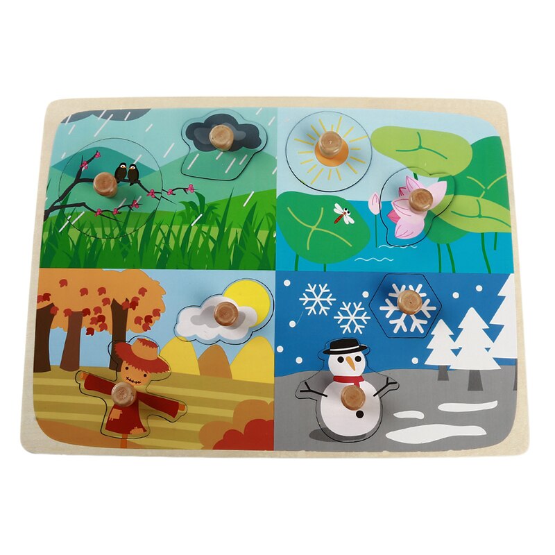 Kids Puzzel Speelgoed Cartoon Afdrukken Houten Puzzels Puzzel Baby Educatief Speelgoed Voor Kinderen: 769235