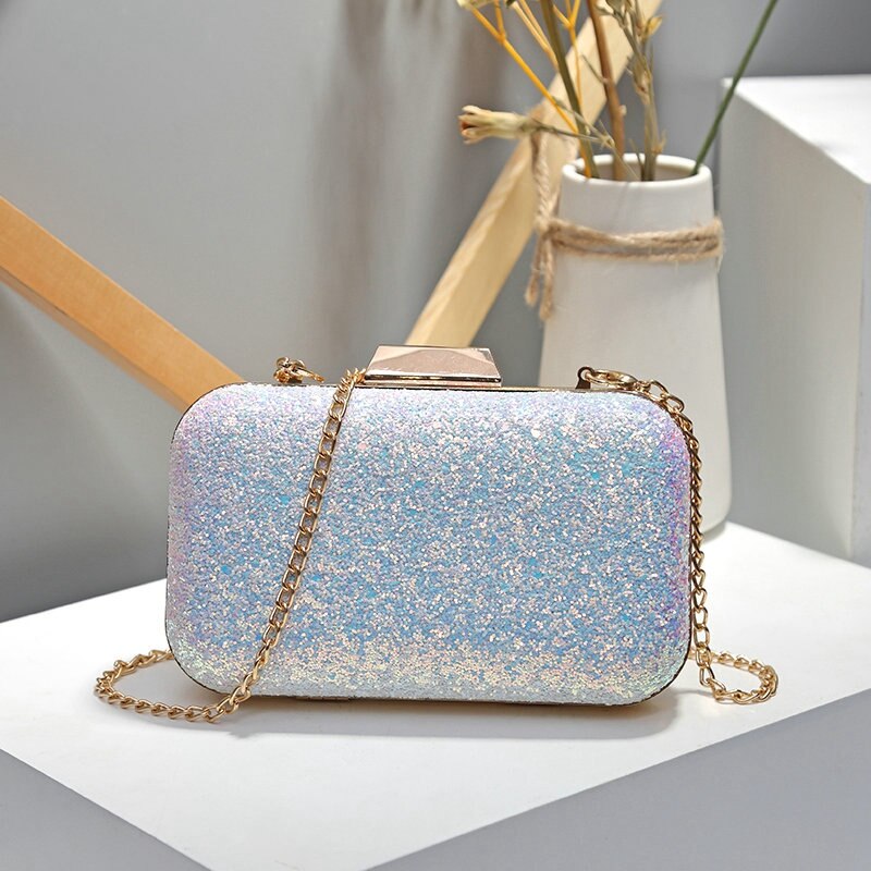 AUAU-Women Evening Bag Wedding Party Bag Diamond Rhinestone Clutches Crystal Bling Clutch Bag Purses