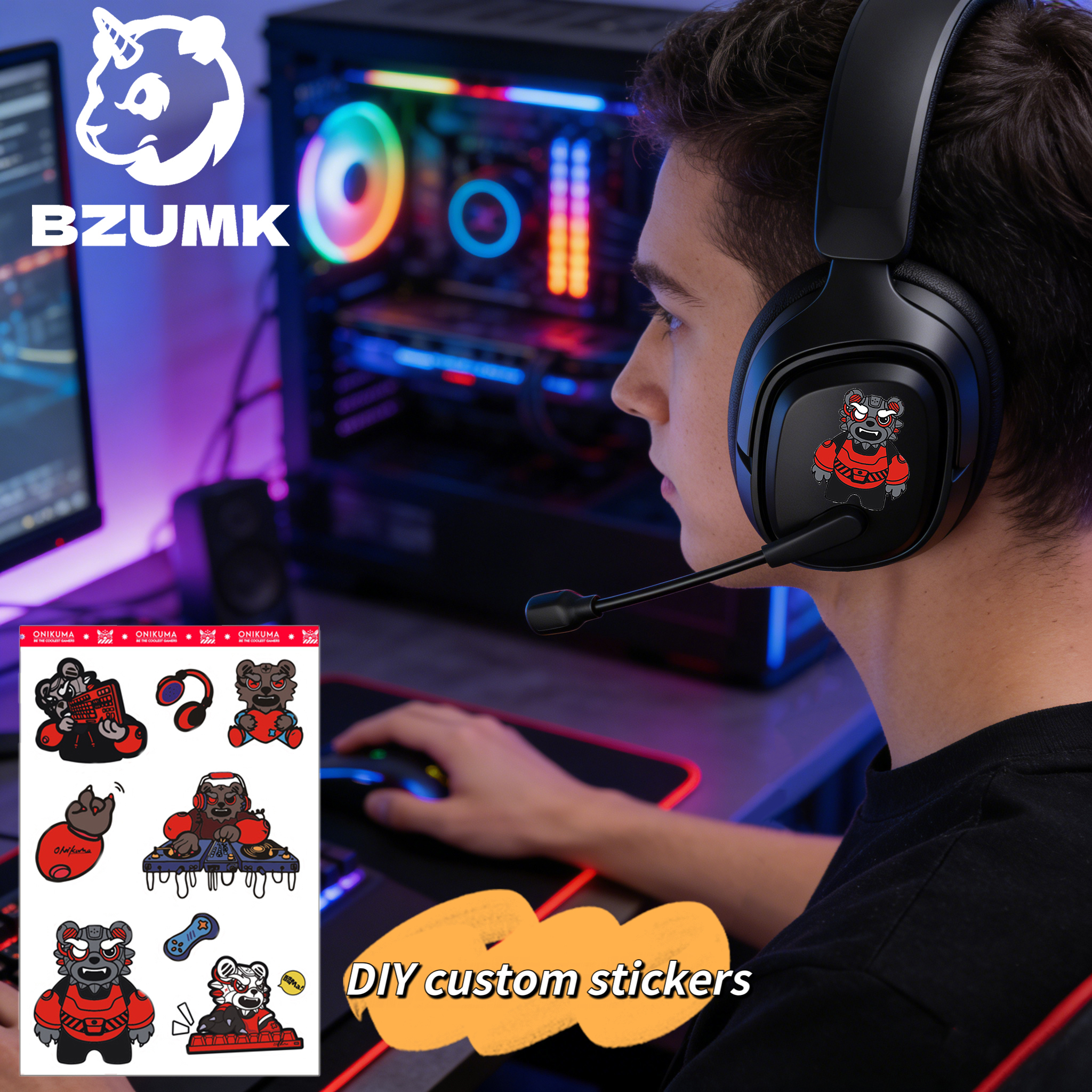 GT808 Gaming Earphones are lightweight and cool wireless stereo gaming headphones suitable for laptops and desktops: black