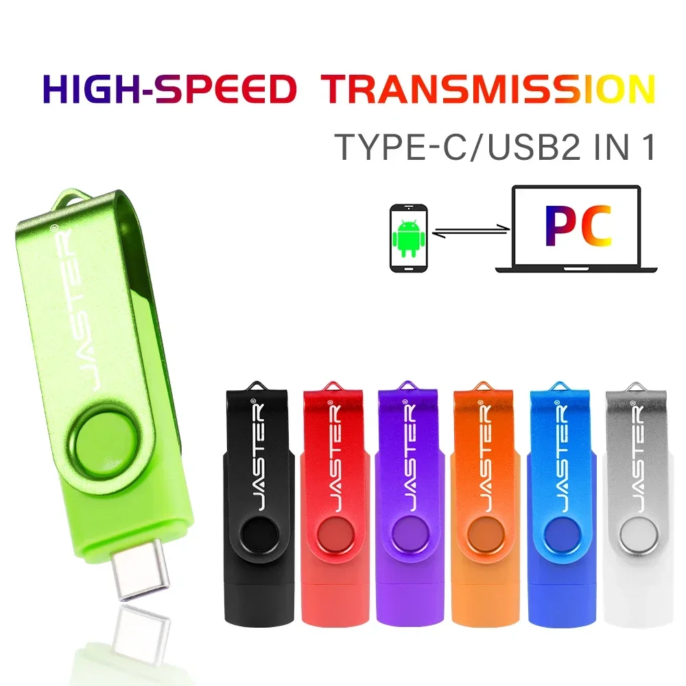 TYPE-C USB-flashdrive 128 GB Gratis sleutelhanger Memory Stick Creatief relatiegeschenk Rode pendrive 64 GB Echte capaciteit U-schijf Blauw 32G
