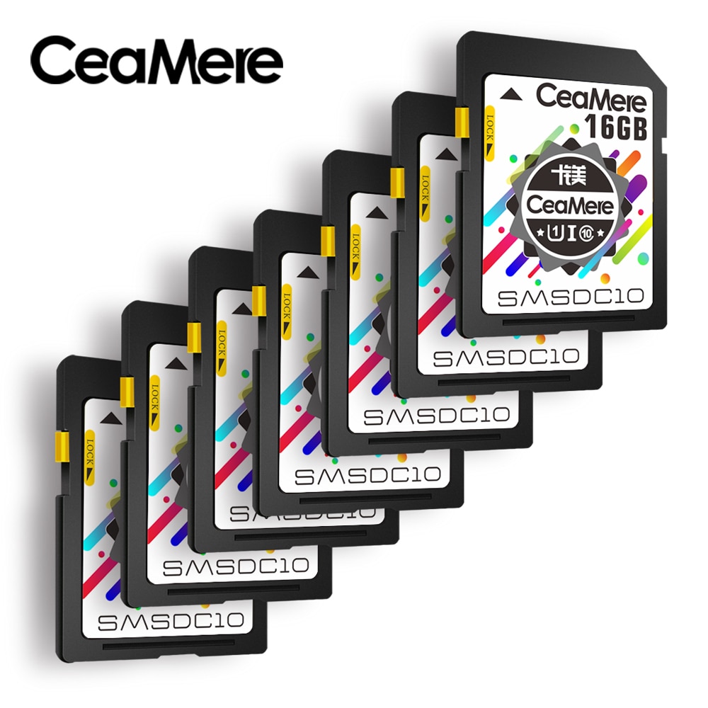 CeaMere SD Card 128GB 64GB 32GB 16GB 8GB 4GB XC HC Flash Memory Card Class 10 UHS-I Micro sd card 128GB For Camera