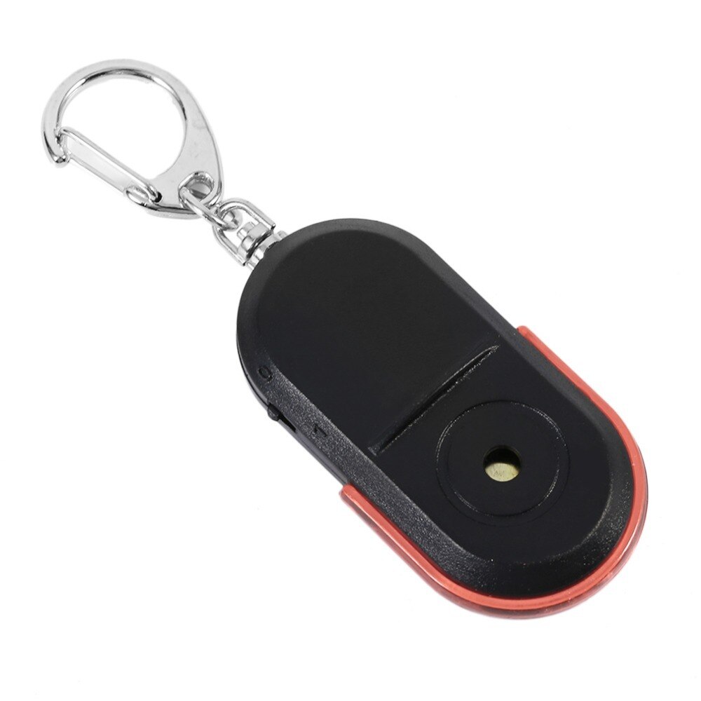 Buscador de llaves con alarma para personas mayores, localizador de luz LED de tamaño portátil, antipérdida, útil, inalámbrico, silbato, sonido, llavero