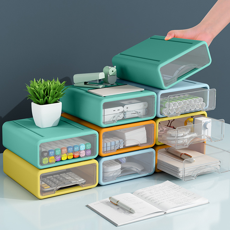 Storage Drawers Desk Organizer Document Sundries Holder Jewelry Cosmetic Desktop Storage Box Cabinet Home Office Stationery