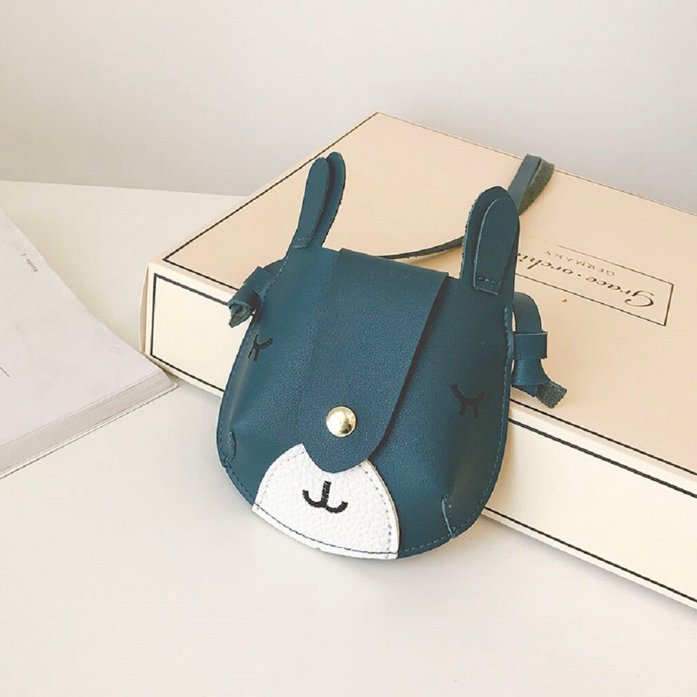 Schattige kindermeisjes mini crossbody tas konijn pu handtas kinder schoudertas mooie portemonnee houders munt portemonnees: Groente
