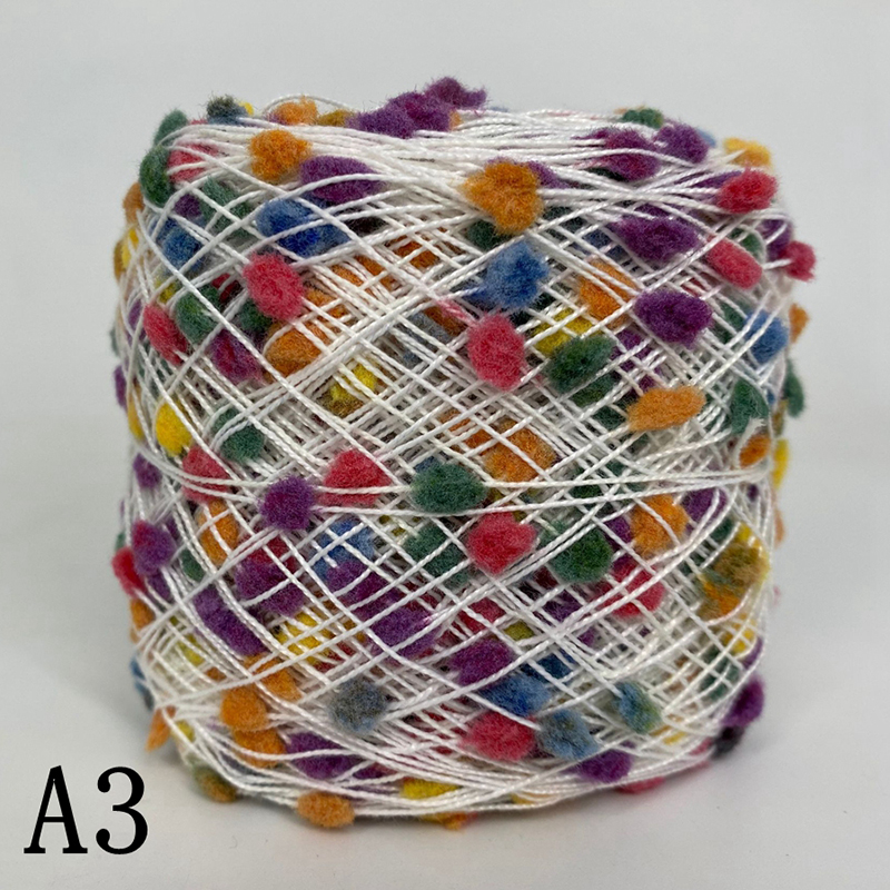 Fil de Nylon perlé coloré au Crochet 50G, fil de partenaire pour le tricot à la main pour les vêtements de bricolage: A3