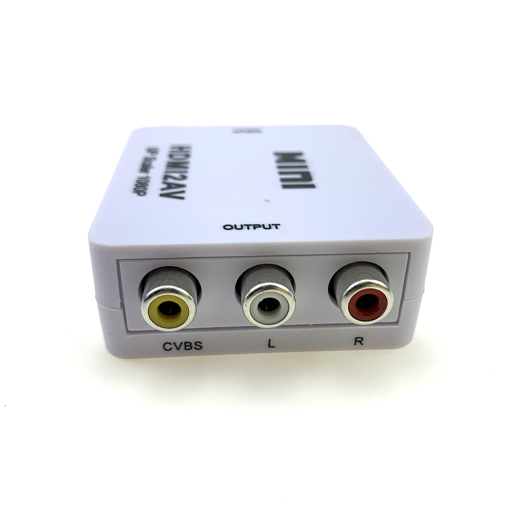 Mini  av2 hdmi rca av hdmi cvbs till hdmi omvandlarbox av till hdmi videoadapter för hdtv tv pc dvd xbox projektor