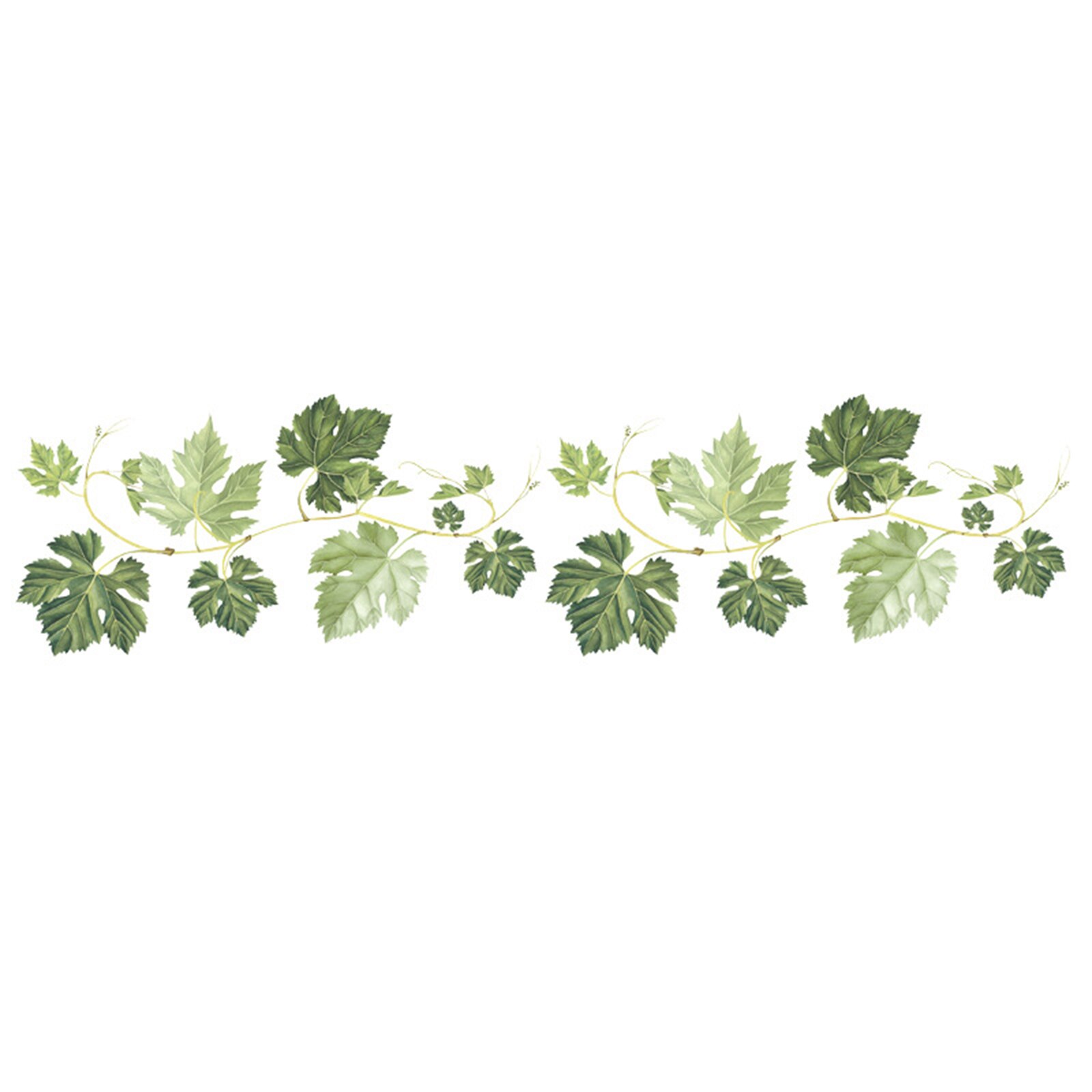 Ivy Wall Decals, Green Vines Wall Borders Vinyl Sticker for Bedroom Living Room Kitchen