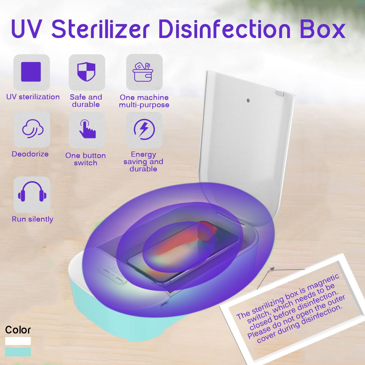 Draagbare Uv Sterilisator Lamp Doos Telefoon Masker Cleaner Personal Sanitizer Desinfectie Kabinet Mobiele Telefoon Usb Lader