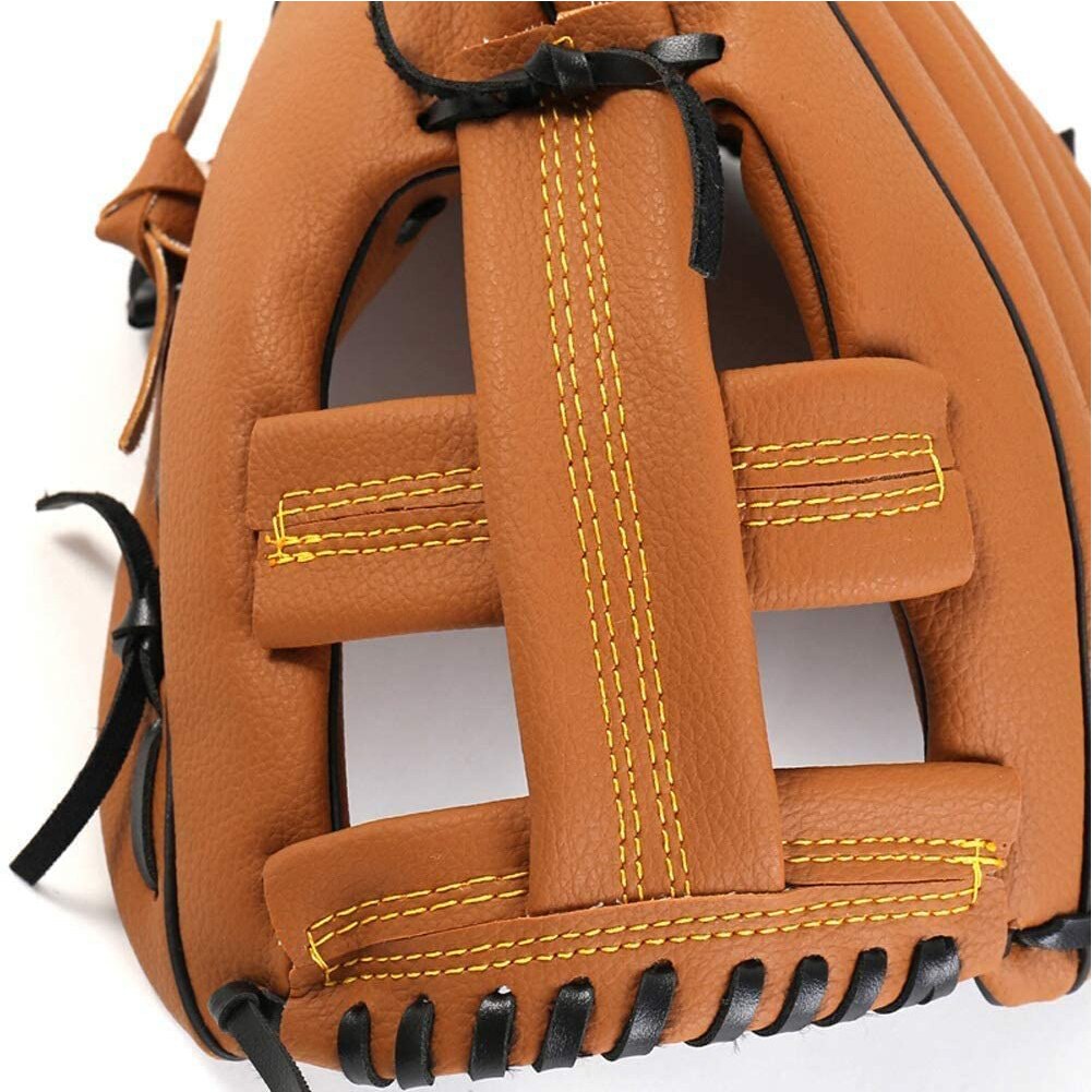 Baseball Catcher Gloves 3 Style Thickening Pitcher Softball Glove With Soft Solid PU Leather For Child Teens Adults Brown