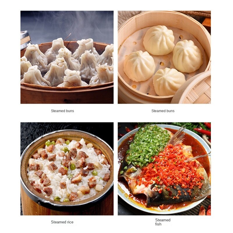 Bamboo grate steamer household steaming grid edge thickening steamed dumplings steamed buns steaming drawer