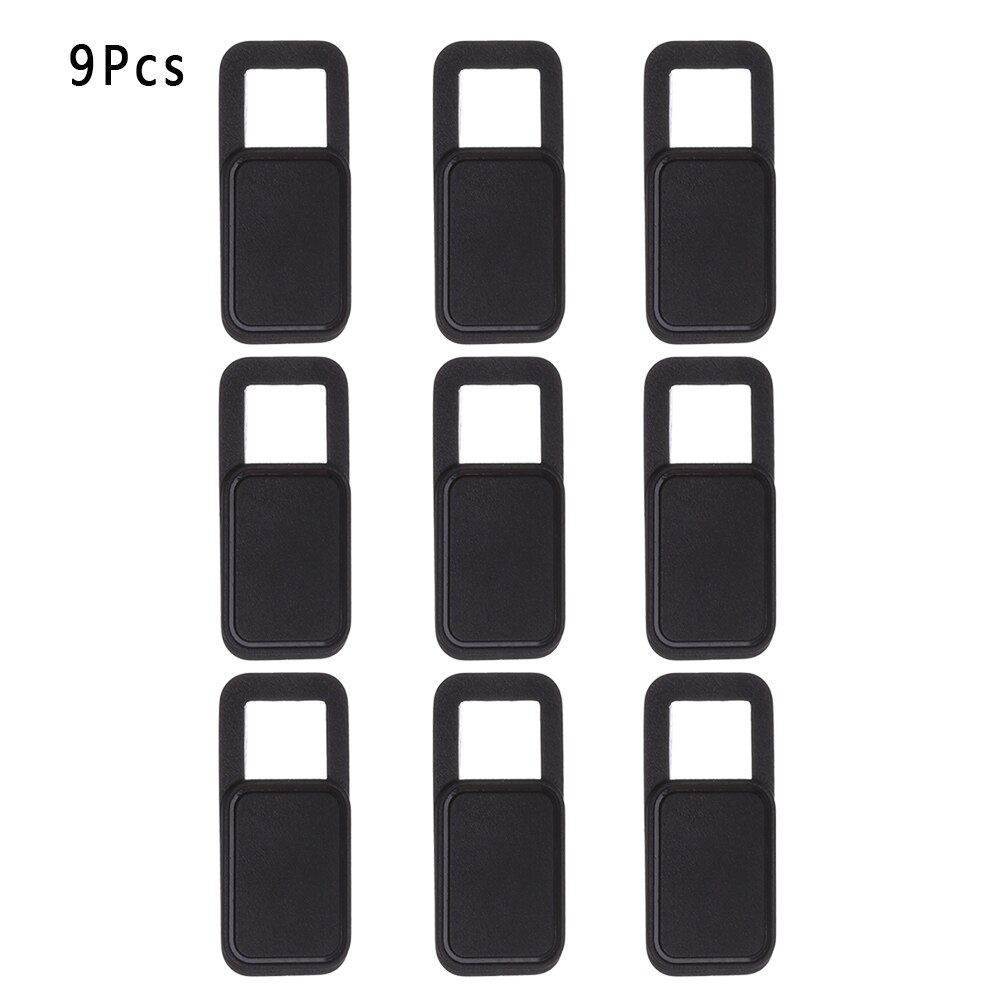 Ultra Thin Lens WebCam Cover Slide Camera Privacy Security Plastic Camera Cover Universal for Phone iPad Tablet Privacy Sticker: 9pcs