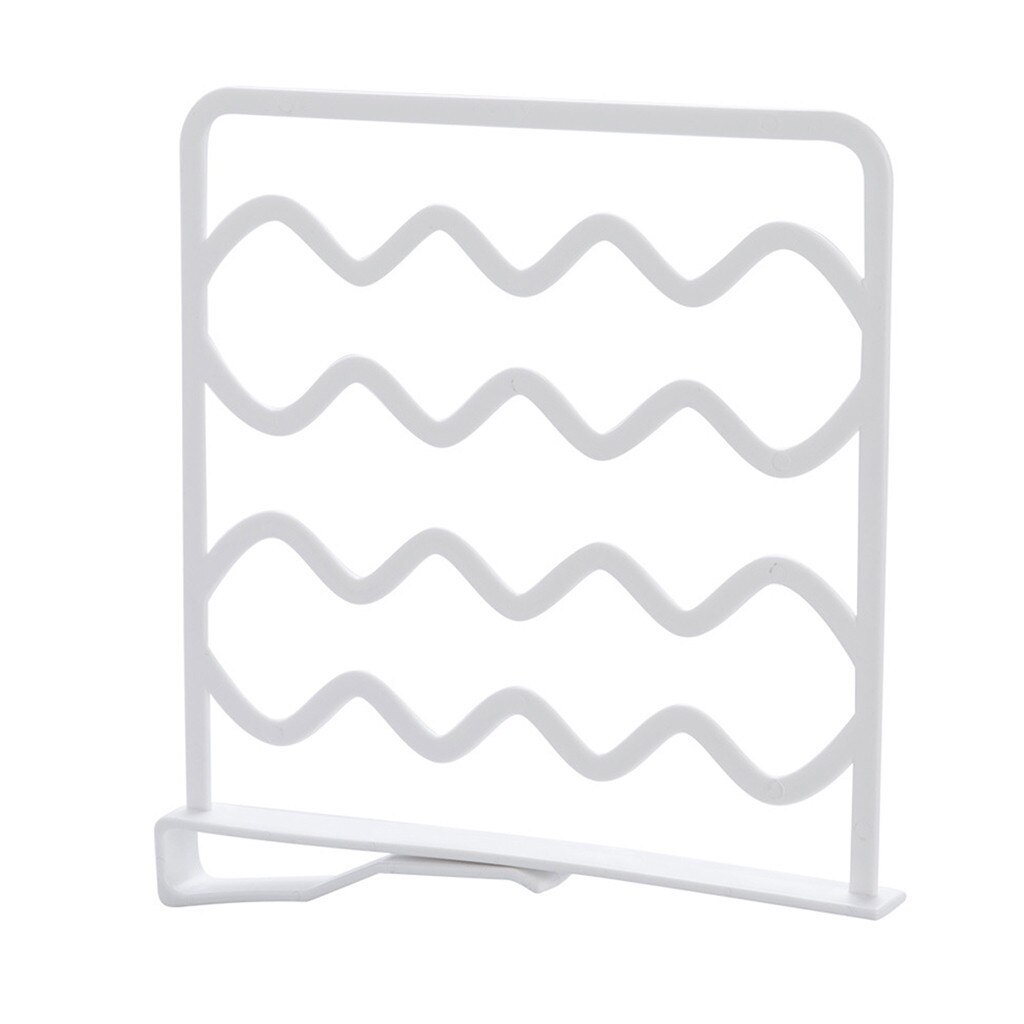 1Pc Closet Shelf Dividers Wardrobe Partition Shelves Divider Clothes Wire Shelving Storage Organizer Clip-mounting Bookshelf #Af: White