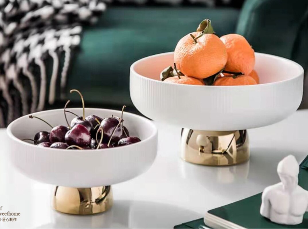 Ei Mand Praktische Fruitschaal Tafel Decor Keuken Manden 2-Tier Stevige Ruimtebesparende Keuken Groente Fruitmand (Goud
