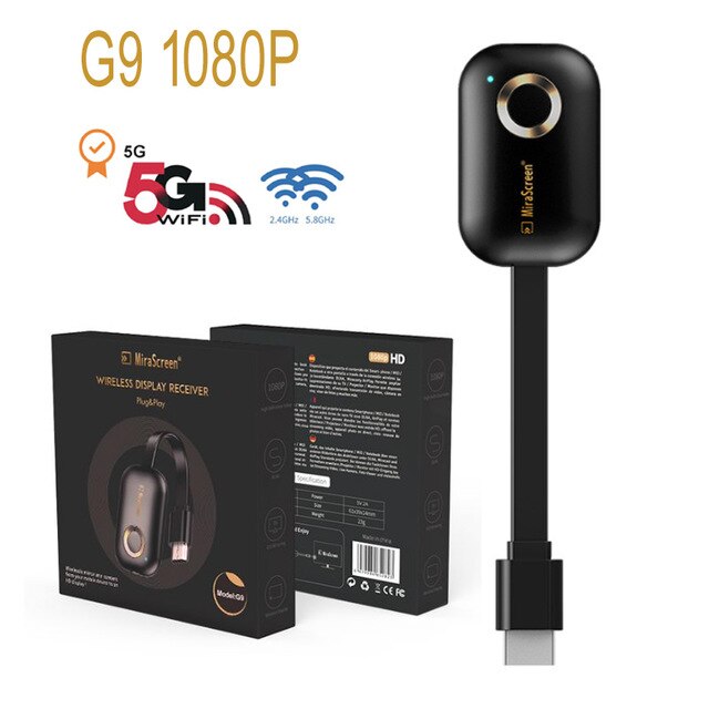 Mirascreen G9 Plus 5G 2.4G 4K 1080P wifi display spiegel screen draadloze HDMI Miracast Android tv stok chromecast/Airplay cast: G9 5G 1080P