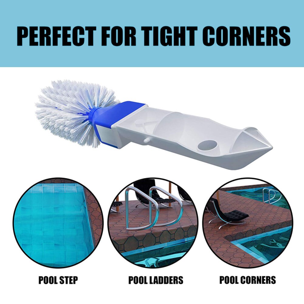 Pool Corner Brush Swimming Pool Step Corner Spas Tubs Cleaning Brushes Handheld Portable Cleaning Tools