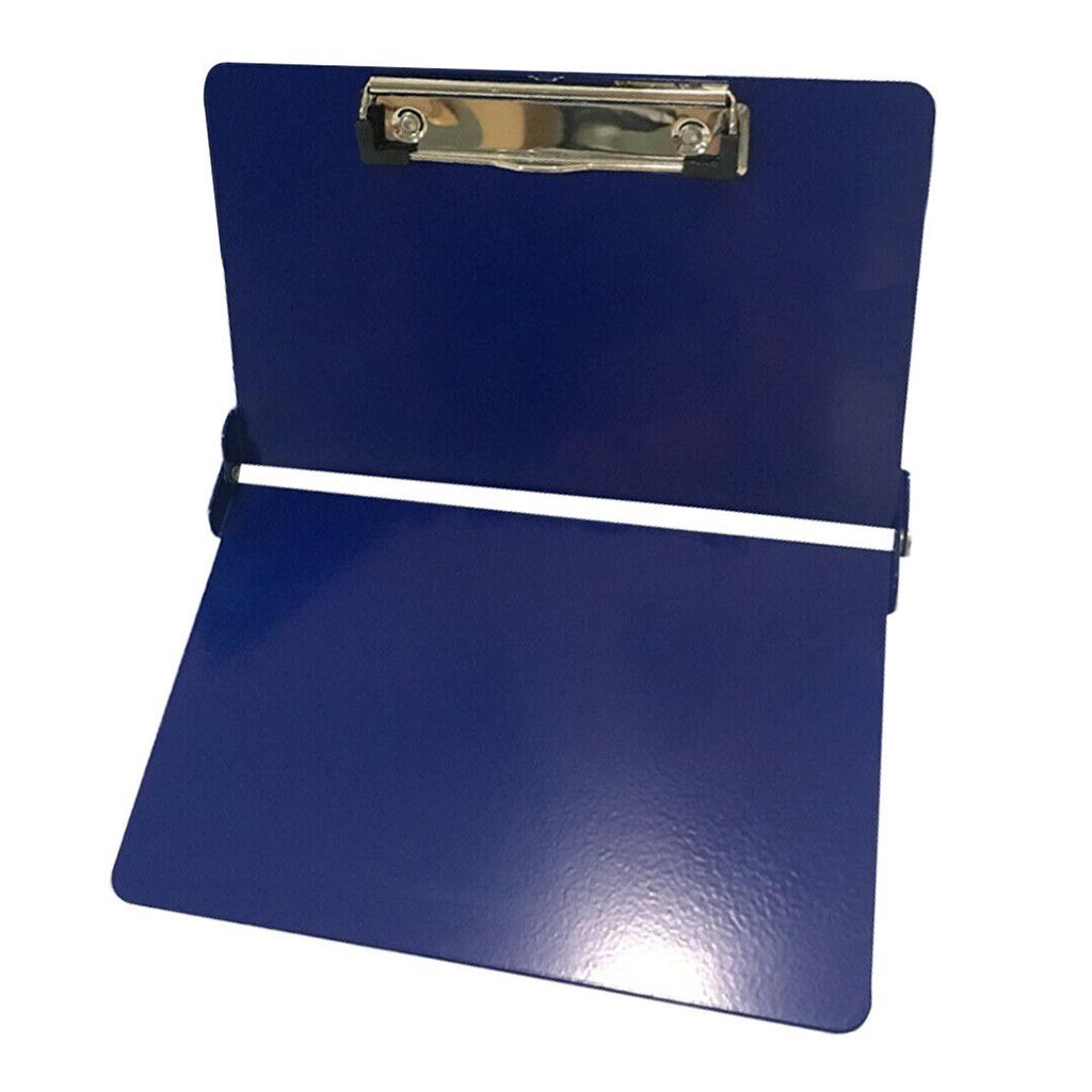 File Organizer Folding Stationery Clipboard School A4 Aluminium Alloy Portable supplies for school office accessories File fold: Blue
