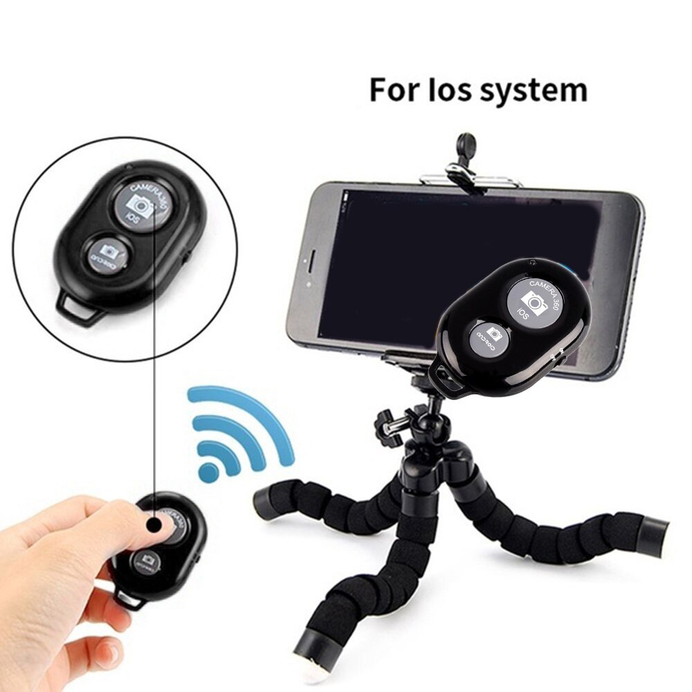 Wireless Bluetooth Remote Control Camera Shutter Release Selfie Button Controller Self-Timer Clicker for iOS Android Devices