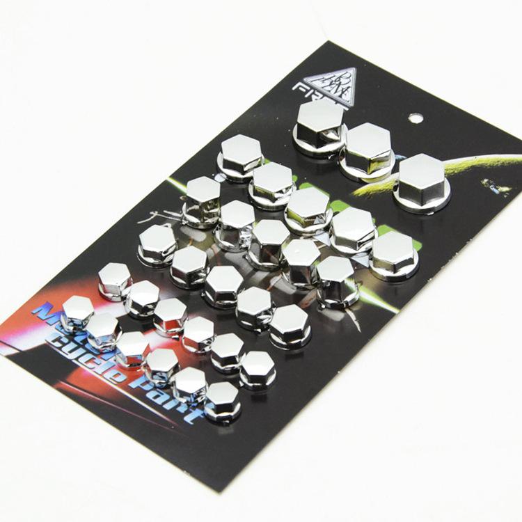 Adeeing 30 unids/set accesorios de modificación de motocicleta cabeza cubierta de tornillo piezas decorativas para Yamaha Kawasaki Honda r30: Silver
