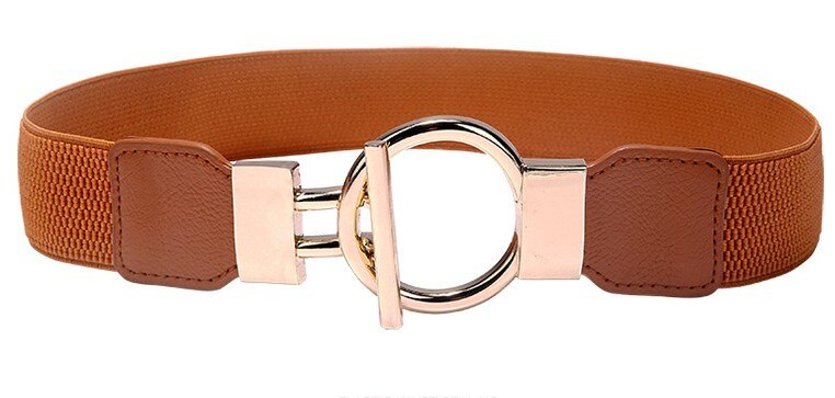 Mode Zwarte Cumberbanden Dame Brede Elastische Lederen Riem Jurk Jas Buikband Ceinture Luxe Gordel Rode Vrouwen: style 2 brown color