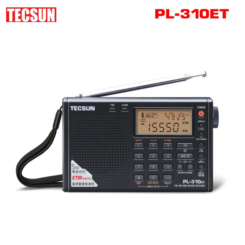 TECSUN PL-310ET FM AM MW SW LW DSP Ontvanger WERELDONTVANGER Kortegolf RADIO Digitale Demodulatie Stereo Radio Receiver