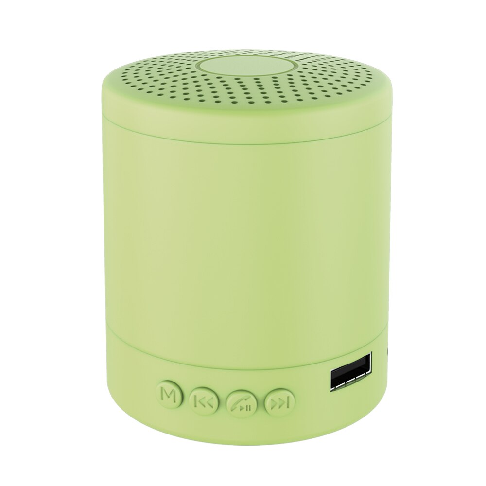 portable Bluetooth Speakers Wireless Mini small sound box TF card for Column Bass Outdoor Speaker box subwoofer ribbon tweeter: Grass  Green