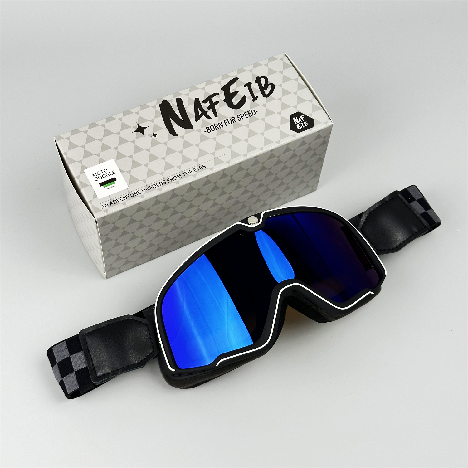 Bikers Retro Motorbril Bril Vintage Moto Klassieke Bril voor Pilot Style Steampunk ATV Bike Koperen Helm: Black