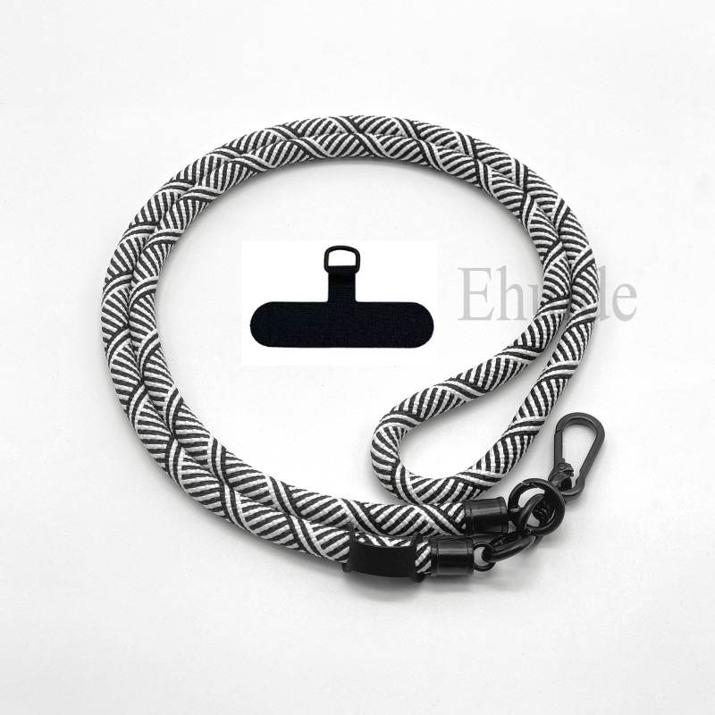 Multifunctional Cell Phone Lanyard Adjustable Crossbody Neck Nylon Shoulder Strap Universal 1 CM Thick Rope Mobile Case Cover: Yellow / Gold