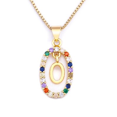 Nouvelle offre spéciale coloré 26 lettres A-Z initiale M S C K Alphabet pendentif longue chaîne collier nom bijoux femmes accessoires: Plaqué platine
