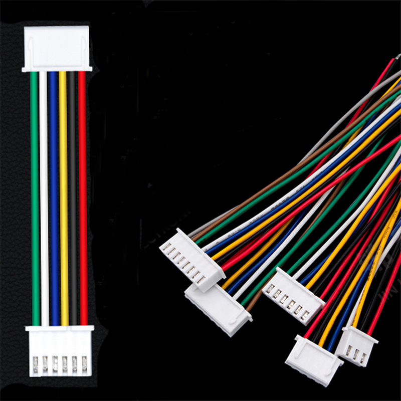 Connecteur de fil à double tête câble de plomb électronique même côté JST XH 2.54mm prise mâle, rallonge électrique 10 cm 20cm 10 pièces