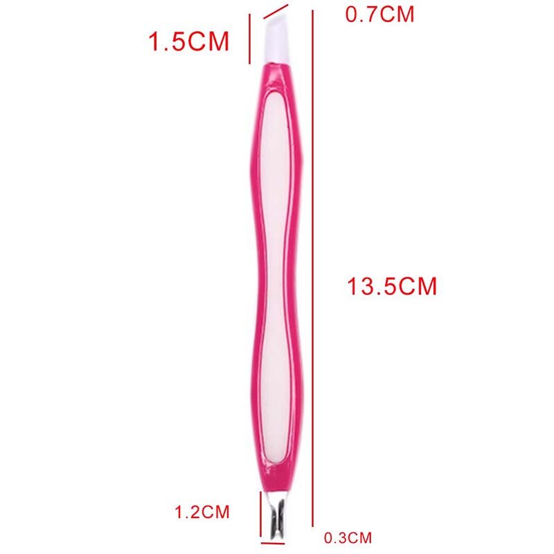 2 In 1 Nail Tips Buffer File Cuticle Pusher Cuticle Trimmer Pusher Remover Nail Teen Manicure Tool Voor Nail Art tool