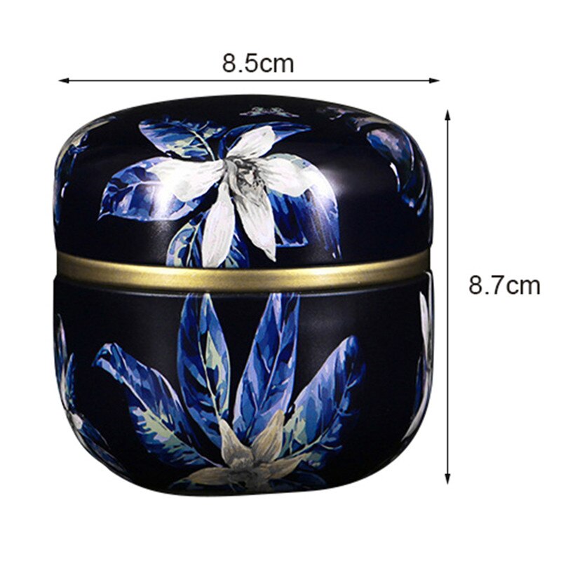 Te-bokser universal metall mini forseglet tank bærbar reise blomsterboks rund fuktsikker kaffebeholder oppbevaringsbokser