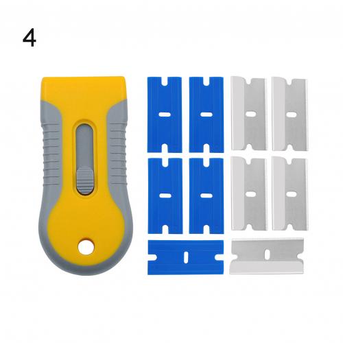 Razor Scraper with 10pcs Blades Car WIndow Glass Vinyl Decal Sticker Adhesive Paint Removal Removal Cleaner Tool Squeegee