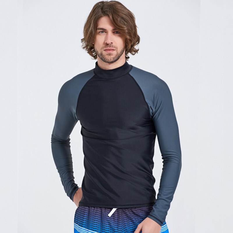 SBART Men Top Lycra Rashguards Long Sleeve Surf Swim Shirt UV Protection Water Sports Rash Guards Diving Swimsuits Plus Size 4XL: 4XL