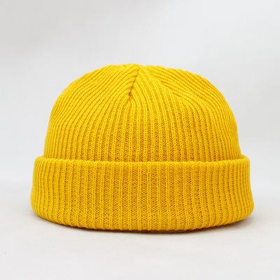 Gebreide Hoeden Voor Vrouwen Gildkruid Mannen Beanie Hat Winter Retro Brimless Baggy Meloen Cap Manchet Docker Visser Mutsen Hoeden Voor mannen: MULTI