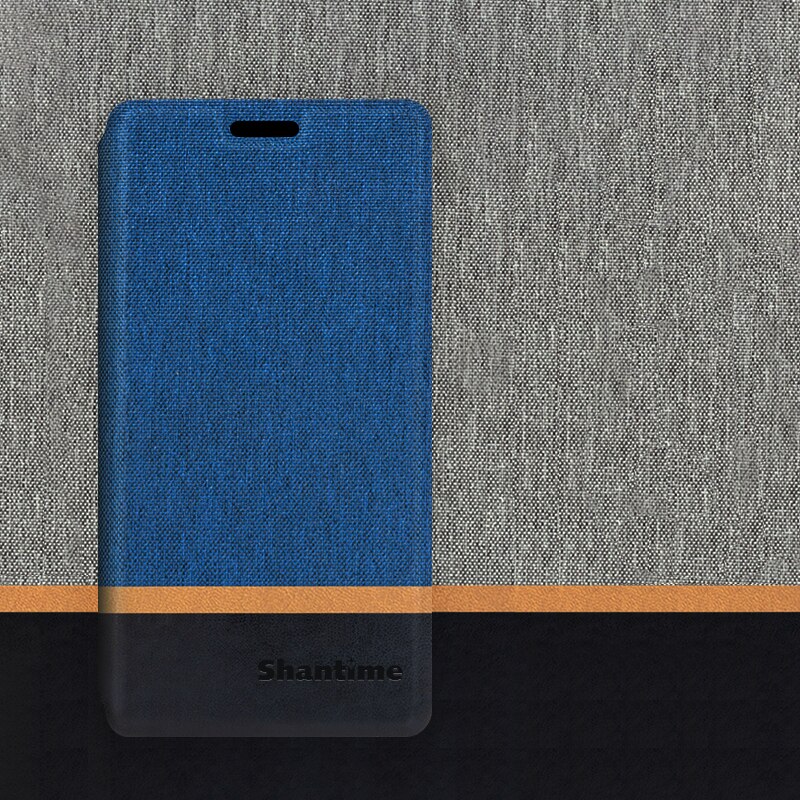 Canvasfodral för alcatel 3 fodral skal flip läder mjuk silikon kickstand bokfodral för alcatel 3l telefonfodral