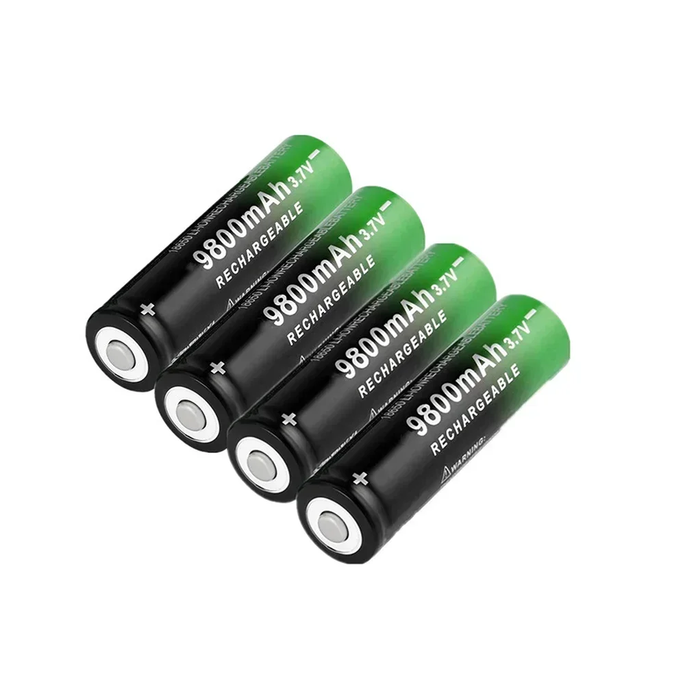 100% 18650 3.7V 9800mAh Rechargeable Battery For Flashlight Torch headlamp Li-ion Rechargeable Battery