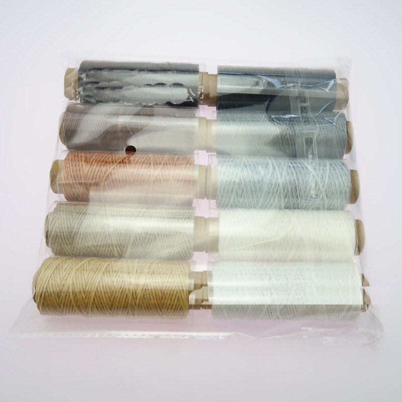 10 color/set 150D 50m Sewing Thread Wax Line DIY Handmade Wear-Proof Leather Sewing Flat Wax Thread DIY Craft Tool Sewing Thread