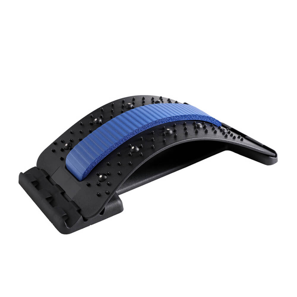 Appareil de massage lombaire, équipement d'étirement du dos, soulagement de la douleur sciatique, Support de Relaxation de la colonne vertébrale, outils de Fitness, régulation à 3 vitesses: Magnetic-Blue