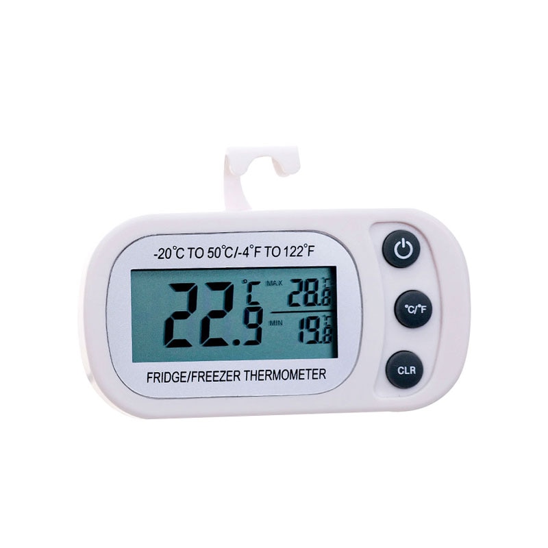 Digital Waterproof Refrigerator Freezer Room Thermometer Max/Min Record Function with Large LCD Display