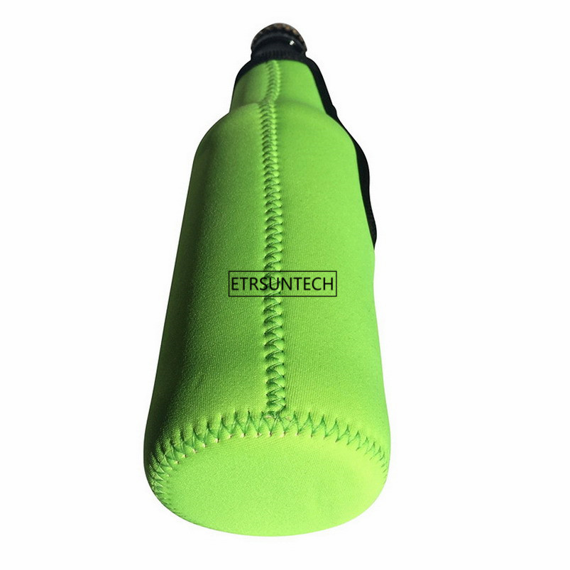 6pcs Beer Bottle Cooler Sleeves with Ring Zipper Collapsible Neoprene Insulators for 12oz 330ml Bottles Party Drink Coolies